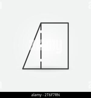 Rectangular Trapezoid vector geometric shape concept icon or symbol in thin line style Stock Vector