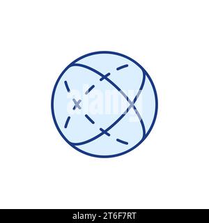 Sphere geometric shape icon - Spherical Measure vector concept colored symbol Stock Vector