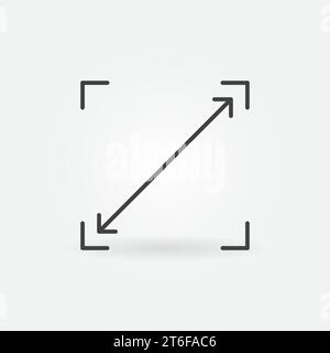 Scaling vector thin line concept icon or design element Stock Vector