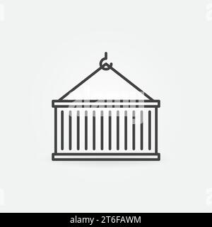 Container vector Shipment concept icon or sign in thin line style Stock Vector