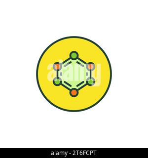 Chemical Formula inside Circle vector Bio Technology concept colored icon or logo element Stock Vector