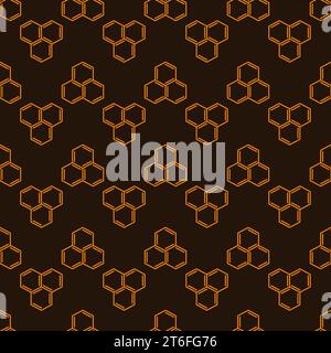 Abstract Hexagonal Chemistry Molecule vector Science concept Geometric Seamless Pattern Stock Vector