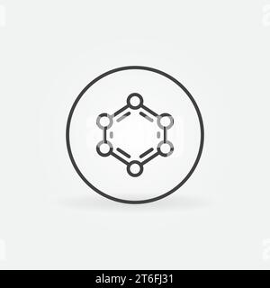 Circle vector icon with chemical formula of Salicylic Acid symbol for ...