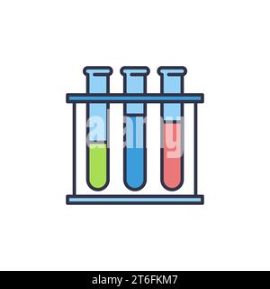 Rack with Test Tubes vector concept colored icon or symbol Stock Vector