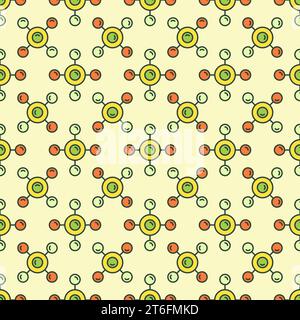 Chemical Molecule Connections vector Chemistry concept Creative Seamless Pattern Stock Vector