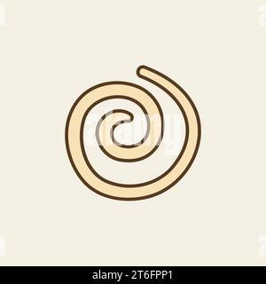 Ascarids vector Roundworm concept colored icon or design element Stock Vector