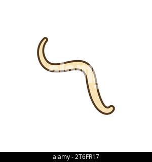 Ascariasis Parasites vector concept colored icon or symbol Stock Vector