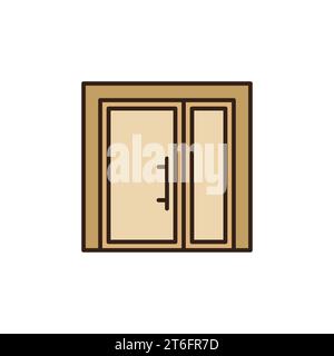 Modern Glass Door vector concept colored icon or design element Stock Vector