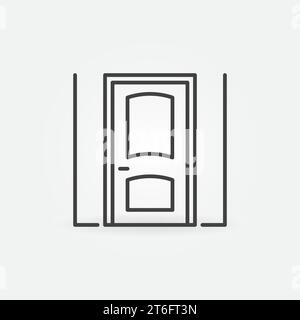 House Door outline vector concept minimal icon or symbol Stock Vector