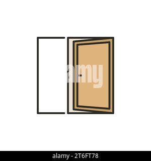 Opened Door vector concept colored icon or design element Stock Vector