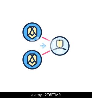 Artificial Intelligence Face Generation vector AI Neural Network concept colored icon or design element Stock Vector