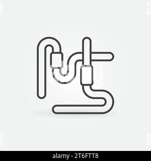 Worms vector concept geometric minimal icon or symbol in thin line style Stock Vector