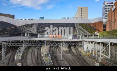 Birmingham, UK - Nov 5, 2023: Exterior views of the redeveloped Birmingham New Street Station, Grand Central Stock Photo