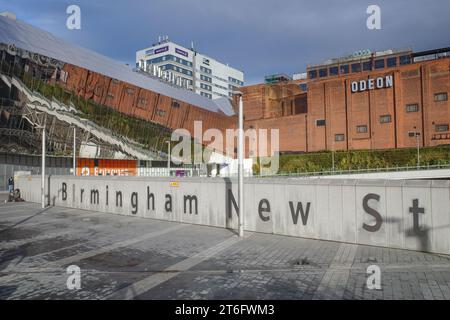 Birmingham, UK - Nov 5, 2023: Exterior views of the redeveloped Birmingham New Street Station, Grand Central Stock Photo