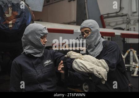 USS Theodore Roosevelt operations 150522 Stock Photo