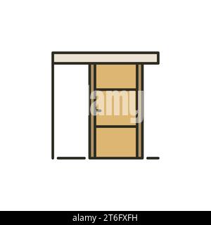 Sliding Door vector concept colored icon or design element Stock Vector