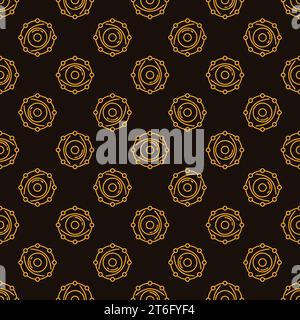 Neural Network Eye Tracking vector concept seamless pattern in thin line style Stock Vector