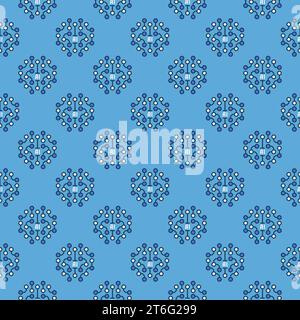 AI Brain Circuit Board vector Artificial Intelligence concept colored seamless pattern Stock Vector