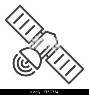 Wireless Satellite vector concept minimal icon or symbol in outline style Stock Vector