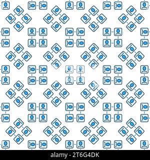 People Sociology Science vector concept blue seamless pattern Stock Vector