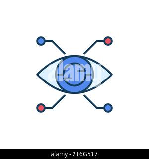 AI Vision Icon. Artificial Intelligence Robot Eye Computer Chip ...