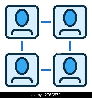 People Sociology Science vector concept blue icon or design element Stock Vector