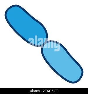Bacilli vector bacteria concept blue icon or sign Stock Vector