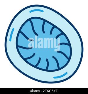 Microbe vector concept round blue icon or logo element Stock Vector