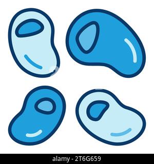 Bacteria or Microbes vector concept blue icon or design element Stock Vector
