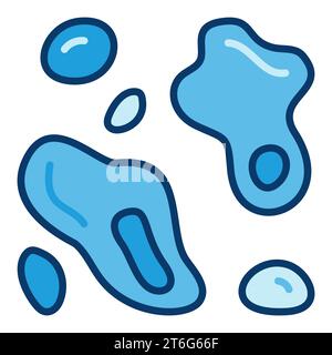 Microbes vector concept blue icon or sign Stock Vector