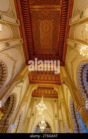 Casablanca, Morocco - March 30, 2023: View of the interior of Hassan II Mosque, in Casablanca, Morocco Stock Photo