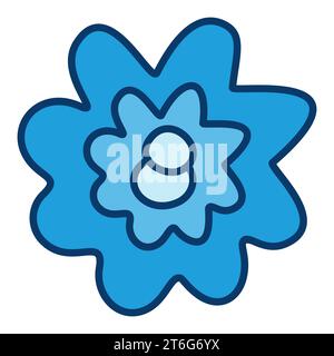 Simple Bacteria vector concept blue icon or design element Stock Vector