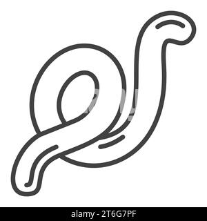 Spirochetes vector Bacteria concept linear icon or symbol Stock Vector