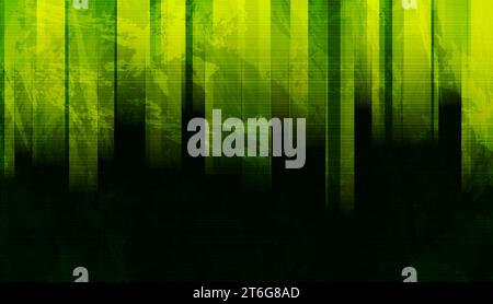 Green and black stripes abstract grunge tech background. Vector design Stock Vector