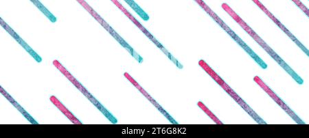 Blue and purple stripes abstract grunge geometric background. Vector banner design Stock Vector