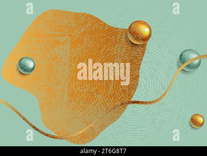 Abstract concept minimal pastel geometric art background. Grunge vector design Stock Vector