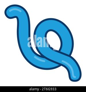 Spirochetes vector Bacteria concept blue icon or logo element Stock Vector