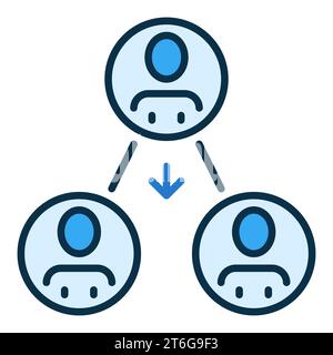 Social Behavior vector Sociology concept minimal blue icon or sign Stock Vector