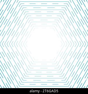 Blue hexagonal lines abstract futuristic tech background. Vector banner ...