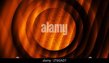 Dark orange glossy geometric abstract background. Technology vector design Stock Vector