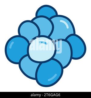Cocci Bacteria vector concept blue icon or symbol Stock Vector