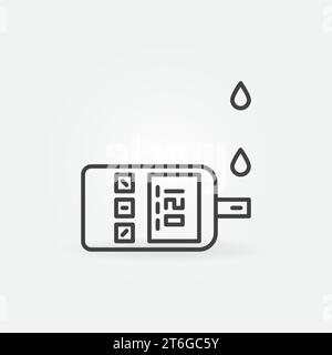 Glucose Meter vector concept icon or symbol in outline style Stock Vector