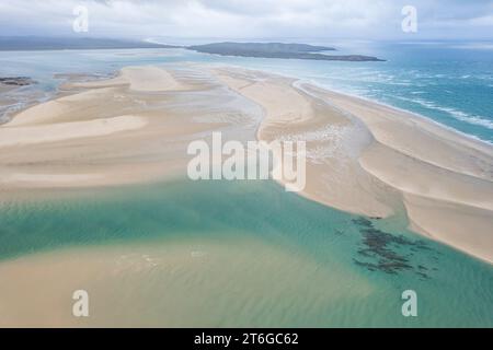 Serene Sandy Point at Byfield National Park, North of Bangalee and Yeppoon, Queensland - A Hidden Coastal Jewel Amidst Australia's Natural Splendor. Stock Photo