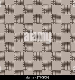 Roof Installation vector concept thin line seamless pattern Stock Vector