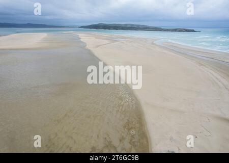 Serene Sandy Point at Byfield National Park, North of Bangalee and Yeppoon, Queensland - A Hidden Coastal Jewel Amidst Australia's Natural Splendor. Stock Photo