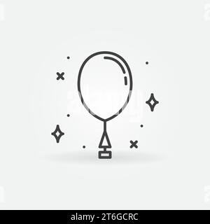 Radiosonde vector Weather Balloon concept icon or sign in thin line style Stock Vector