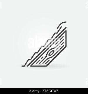 Roof Installation and Maintenance vector concept line icon or sign Stock Vector