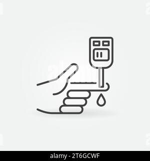 Hemoglobin-test-meter vector icon. Modern vector illustration concepts ...