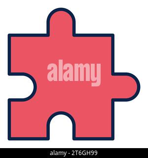 Puzzle Element vector concept simple colored icon or symbol Stock Vector
