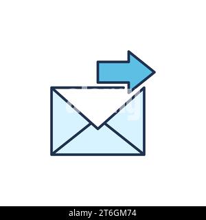 Arrow with Envelope vector Send Email or Message concept colored icon or design element Stock Vector